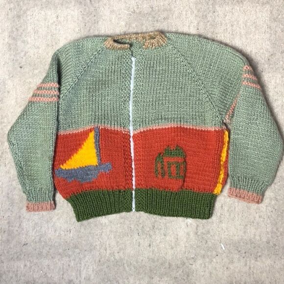 Other - Vintage 1980’s Custom-made zip up knit sweater | One of a Kind